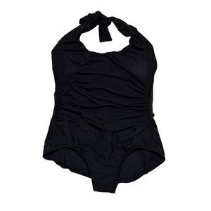 Miraclesuit Black High Neck One Piece Swimsuit Swimwear Plus Size 20 Halter